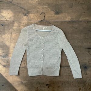 Sparkly beige Frenchi cardigan